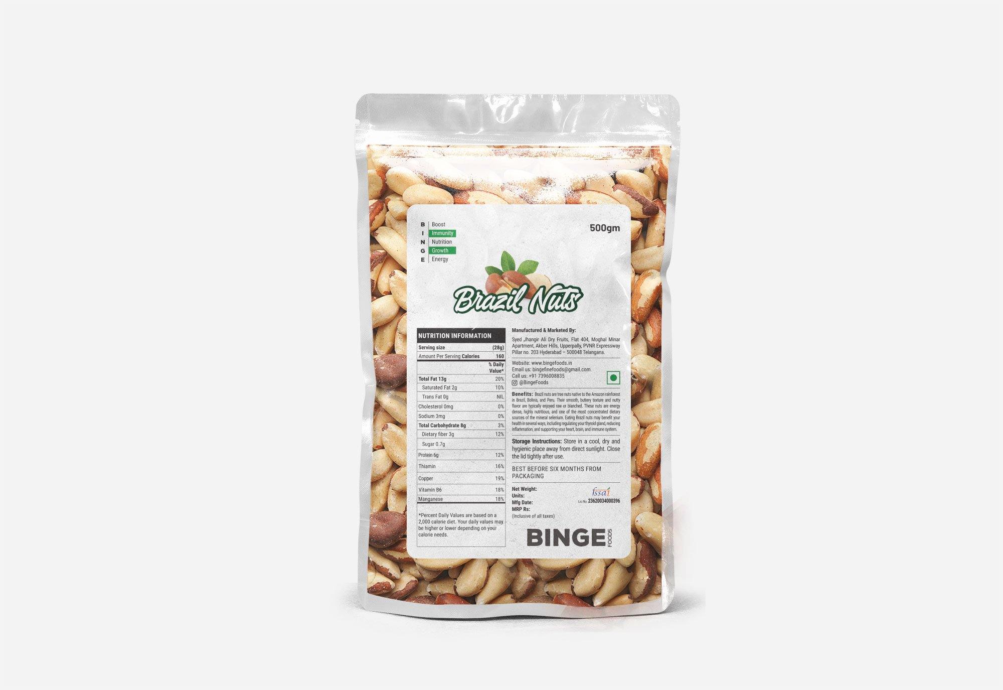 Premium Brazil Nuts - Binge Foods