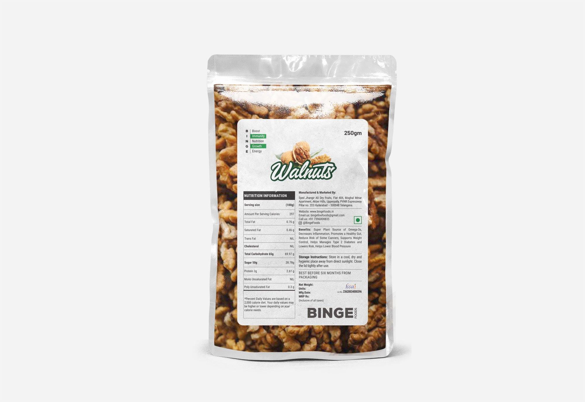 Premium Walnuts - Binge Foods